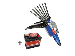Lisam Peigne électrique professionnel Lisam Oliwatt 2 avec batterie 12V 60Ah