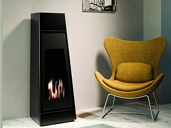 TecnoAir System Cheminée au sol avec porte au bioéthanol TecnoAir System Ruby Tokyo power 3Kw