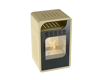 GMR Poêle au bioéthanol Fiammetta Statica Junior 2500W chauffage 25m2 beige