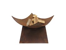 GMR Brasero d'extérieur Olimpia en acier Corten 49x49cm