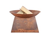 GMR Brasero d'extérieur Venere en acier Corten 57x33cm