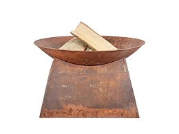 GMR Brasero d'extérieur Venere en acier Corten 57x33cm