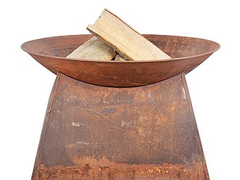 GMR Brasero d'extérieur Venere en acier Corten 57x33cm