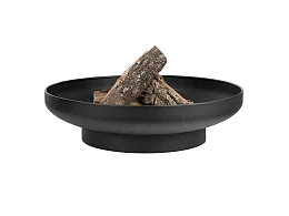 GMR Braciere a legna per giardino Atena in acciaio verniciato nero 58x15cm