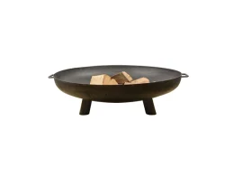 GMR Braciere a legna per esterno Dafne in acciaio nero antiruggine 60x67x24cm