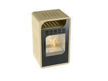 GMR Poêle au bioéthanol Fiammetta Ventilata Junior 3000W chauffage 28m2 beige