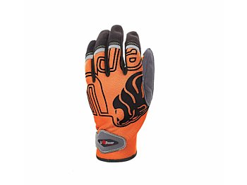 U-Power Guanti da lavoro U-Power Niko arancione fluo in materiale stretch traspirante