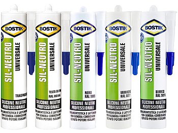 Cartuccia silicone Sil-Neutro universale Bostik varie colorazioni 300ml