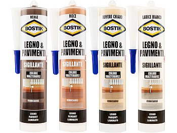 Sigillante per legno e pavimenti Bostik plasto-elastico verniciabile da 300ml