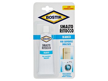 Bostik Smalto ritocco bianco Bostik per superfici smaltate blister con pennellino
