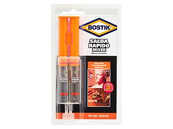 Bostik Adesivo epossidico liquido saldarapido mixer Bostik in blister siringa da 24ml