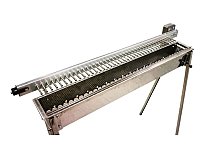 Tecnoroast Barbecue a carbone automatico a batteria per arrosticini Tecnoroast TRS-40B Inox