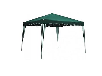 Gazebo per esterno portatile Tropikana 3x4mt telo in poliestere verde bianco