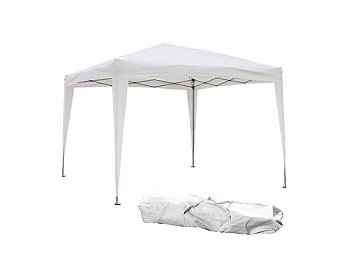 Fraschetti Gazebo pliant extérieur blanc camel 3x3 structure en acier