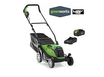 Greenworks Greenworks G48LM36 tondeuse à gazon sans fil 36cm de coupe avec batterie 48V 4Ah et chargeur