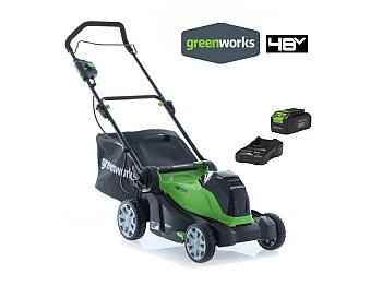 Greenworks Greenworks G48LM41 tondeuse à batterie coupant 41cm avec batterie 48V 4Ah et chargeur