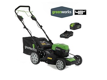 Rasaerba a batteria Greenworks GD48LM51SP semovente batteria 48V 4Ah e carica