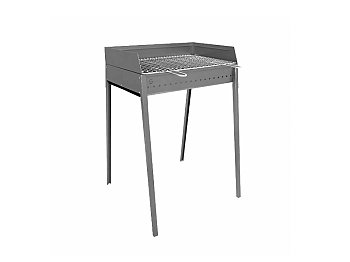 Lisa Lisa Vesuvio 60x40 barbecue portable au charbon de bois en fer aluminisé