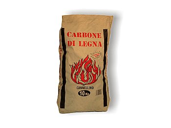 Carbone di legna carbonella cannellino sacco da 10 Kg