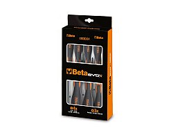 Beta Set di 8 giraviti professionali Beta Evox 1203E/D8P con taglio piatto e croce Phillips