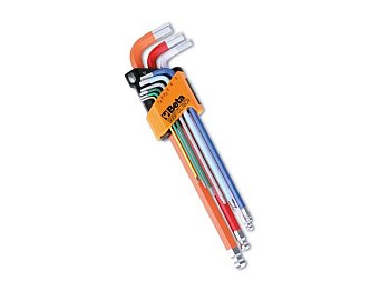 Beta Jeu de 9 clés à douilles extra longues Beta 96BP-CL/SC9 avec extrémité sphérique