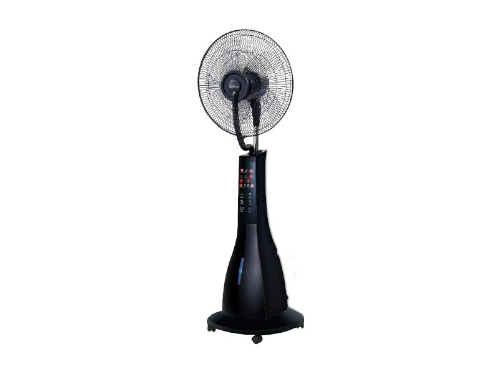 Ventilatore da Campeggio Solare con Nebulizzatore e Telecomando, 12000mAh Ventilatore da Esterno a Batteria Portatile con Gancio e Luci LED, Ventilatore USB da Scrivania per Casa Esterno Campeggio