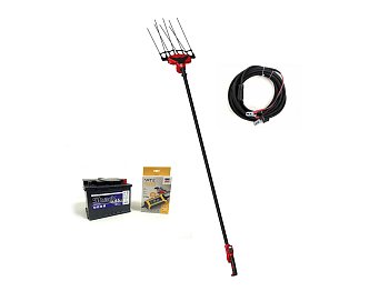 BlueBird Abbacchiatore con asta telescopica BlueBird Egeo 22-50 AT con batteria 12V e carica