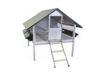 Ropet Poulailler 100120 Ropet structure galvanisée toit vert foncé