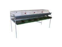 Ropet Cage à poules à 4 compartiments 100131 Ropet galvanisé 210x75x90 cm 32kg 1 étage