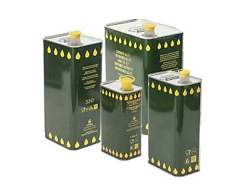 Fraschetti Conteneur pour huile en fer blanc avec couvercle hermétique et poignée