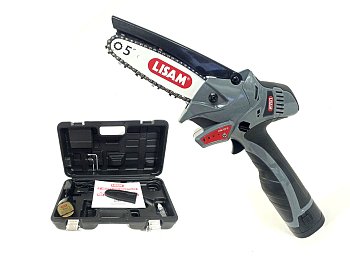 Lisam Lisam MiniSG tronçonneuse sans fil 13cm avec 2 batteries 16.8V 4.5Ah