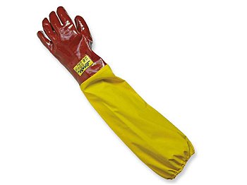 Logica Guanti antiacido Jokaxo 35 Logica manica 35cm, colore rosso giallo taglie 9-10