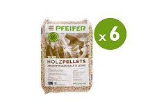 Pfeifer Holzpellets Pellet Pfeifer Holzpellets di abete certificato qualità ENPlus A1 6 sacchi da 15Kg
