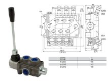 Bondioli & Pavesi Distributeur monobloc en fonte 1 levier 3/4 type DN 85 prédisposé carry over