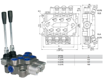 Bondioli & Pavesi Distributore monoblocco in ghisa 2 leve 3/4 tipo DN 85 predisposto carry over