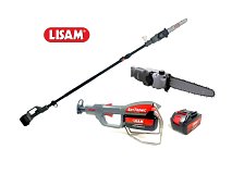 Lisam Lisam SkyTronic élagueuse sur perche télescopique avec 2 batteries 21,6V 4Ah bar 20cm