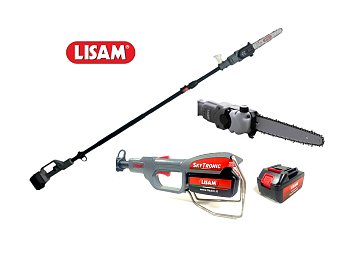 Lisam Lisam SkyTronic élagueuse sur perche télescopique avec 2 batteries 21,6V 4Ah bar 20cm