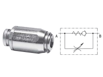 Cermag Soupape d'étranglement 1/4 joint à bille réglable bidirectionnel