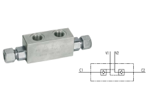 Cermag Vanne de sectionnement pilotée 1/2 GAS double effet en ligne avec ogive