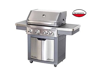 Barbecue a gas Generation Funpro Inox 4 bruciatori 1 fornello laterale