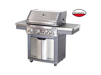 Il Bracere Barbecue à gaz Generation Funpro Inox 4 brûleurs 1 brûleur latéral