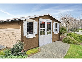 Losa Chalet en bois Emma 500x400cm blockhaus Losa double porte 2 fenêtres