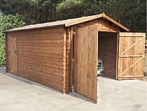 Losa Epicéa imprégné Garage 350x600 cm structure blockhaus Losa