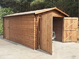 Losa Epicéa imprégné Garage 350x600 cm structure blockhaus Losa