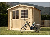 Losa Noemi Losa maison en épicéa brut 28mm d'épaisseur, dimensions 248x248cm blockhaus
