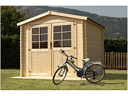 Losa Noemi Losa maison en épicéa brut 28mm d'épaisseur, dimensions 248x248cm blockhaus