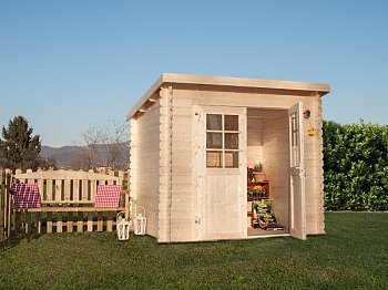 Losa Chalet asiatique en bois d'épicéa non traité cm300x300 Losa