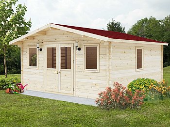 Losa Cottage Lavinia cm 500x500 infissi doppio vetro Losa abete grezzo non trattato