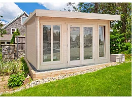 Losa Coffre en bois Carla 408x268cm fenêtres double vitrage 34mm parois Losa
