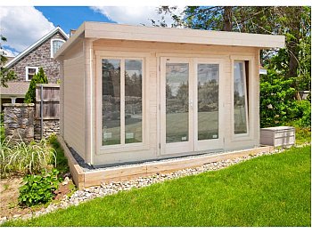 Losa Coffre en bois Carla 408x268cm fenêtres double vitrage 34mm parois Losa